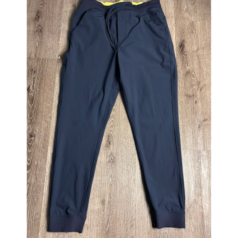 Birddogs Pants Mens L/32 Blue Joggers‎ Elastic Waist Zip Pocket Stretch Athletic
